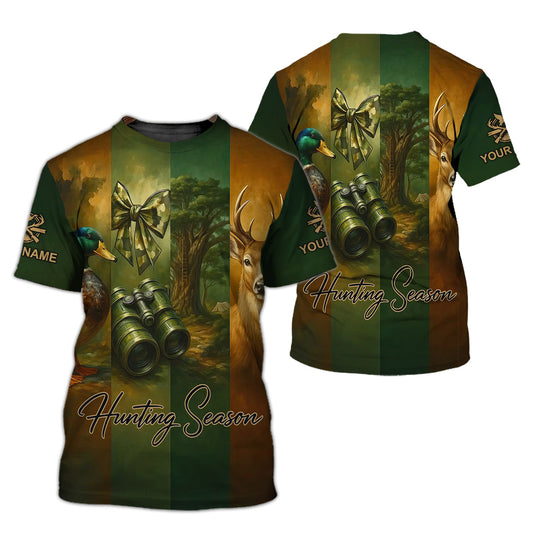 Personalized Hunting Hoodie - Deer & Duck Season Design