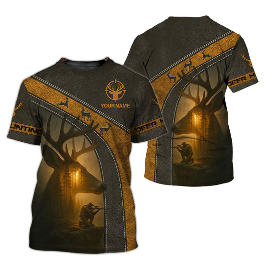 Personalized Deer Hunting Hoodie - Sunset Hunter Design