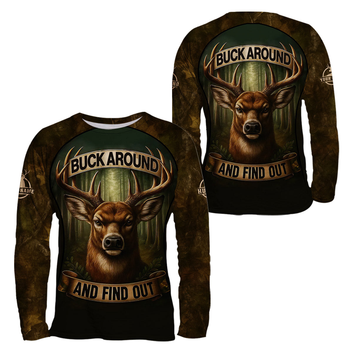 Custom Name "Buck Around" Deer Shirt