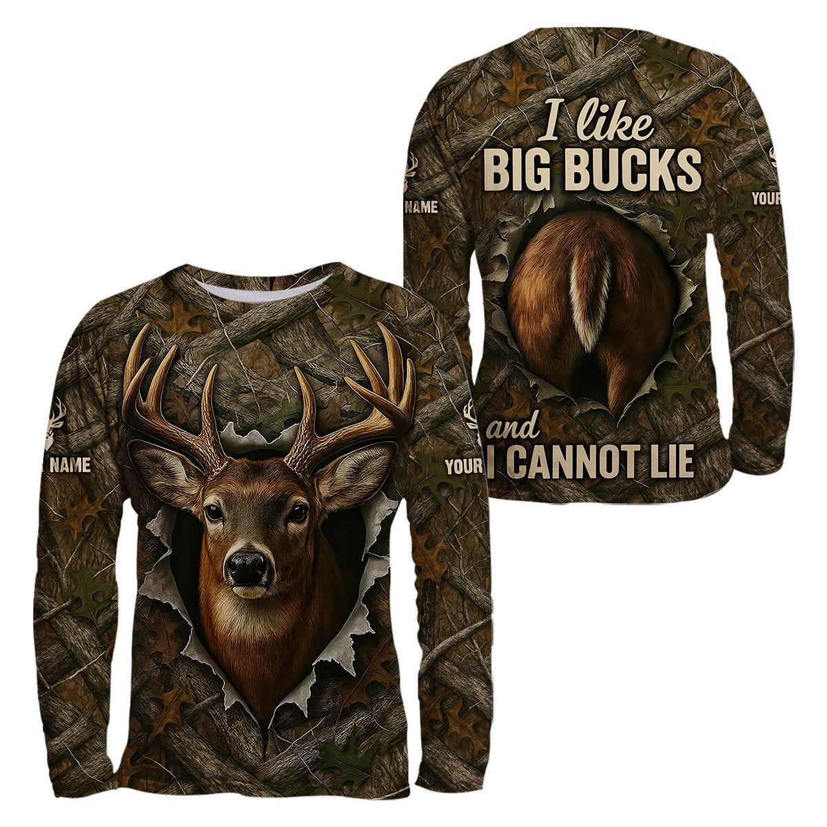 Funny Deer Hunting Hoodie - I Like Big Bucks Design