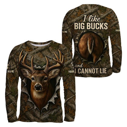 Funny Deer Hunting Hoodie - I Like Big Bucks Design