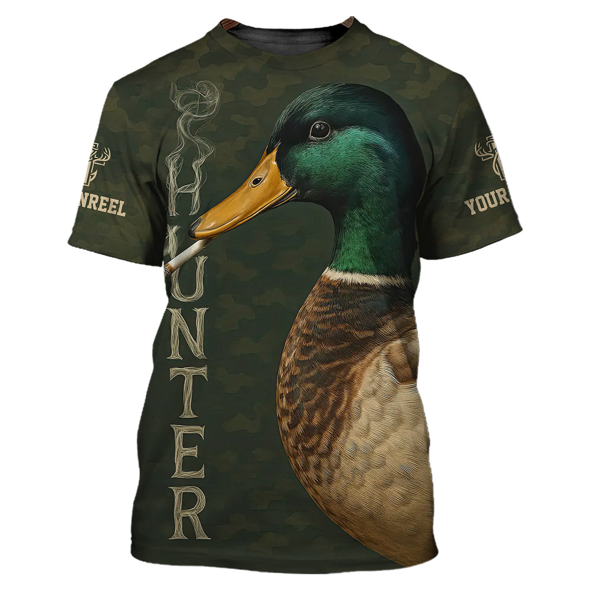 Funny Smoking Duck Shirt, Adult Humor Mallard Hunter