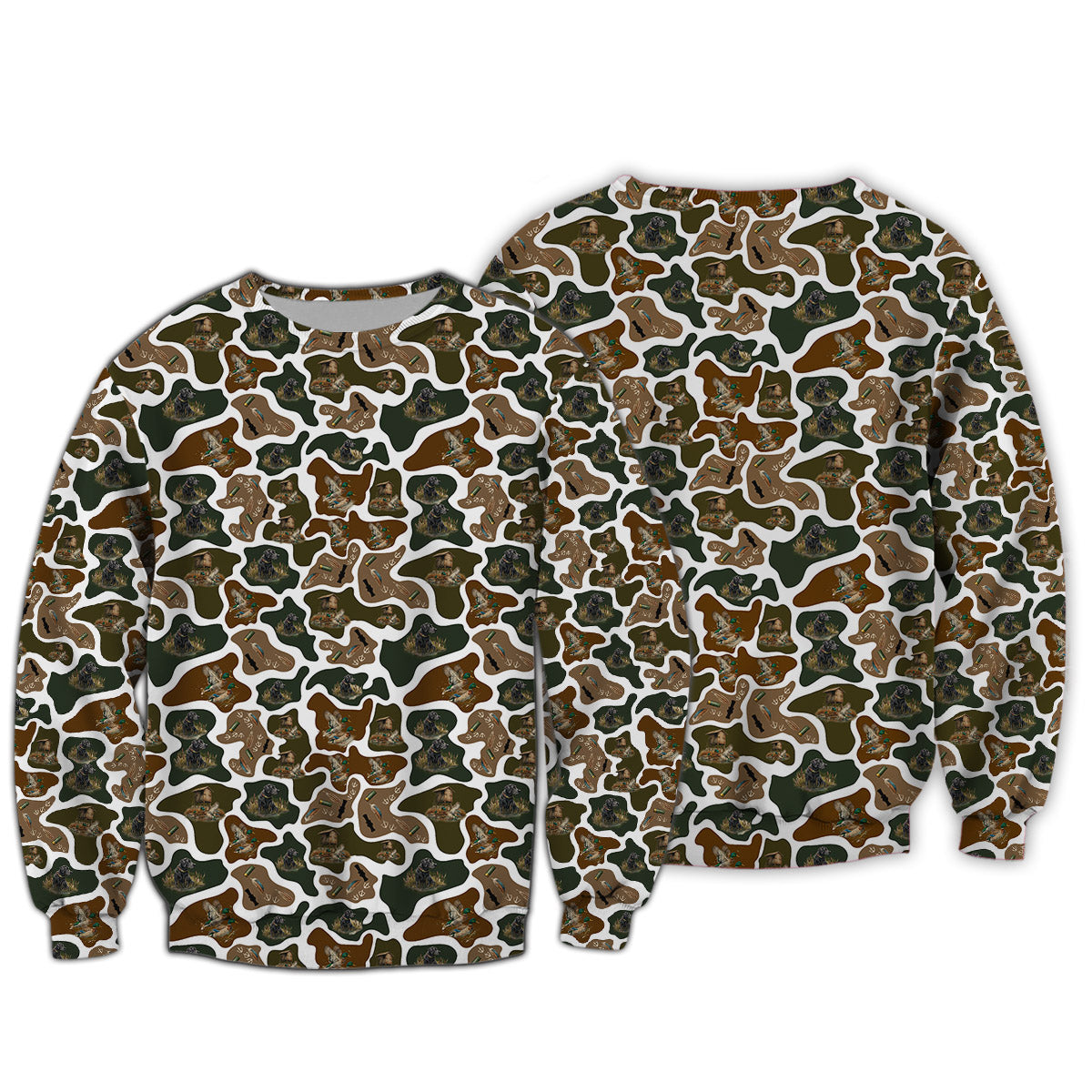 Duck Hunting Camo Pullover, Retriever Dog Hunter Gift
