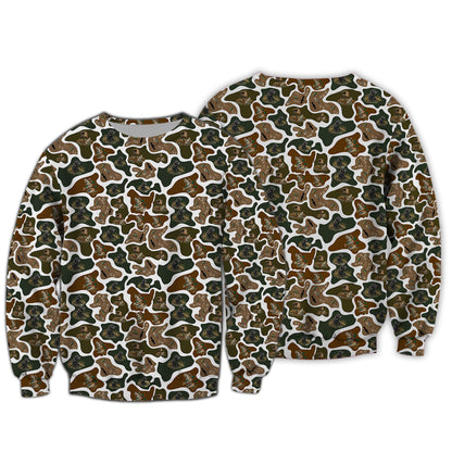 Duck Hunting Camo Pullover, Retriever Dog Hunter Gift