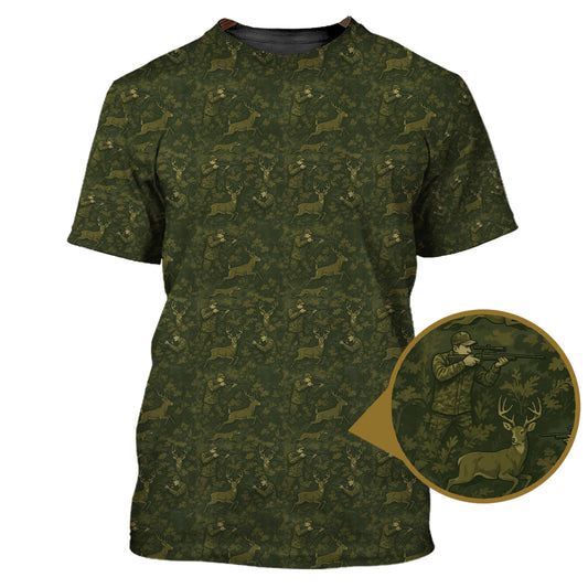 Deer Hunting Camo Shirt - Forest Hunter Pattern Tee