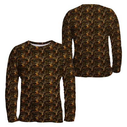 Deer Hunting Camo T-Shirt - Whitetail Buck Forest Print