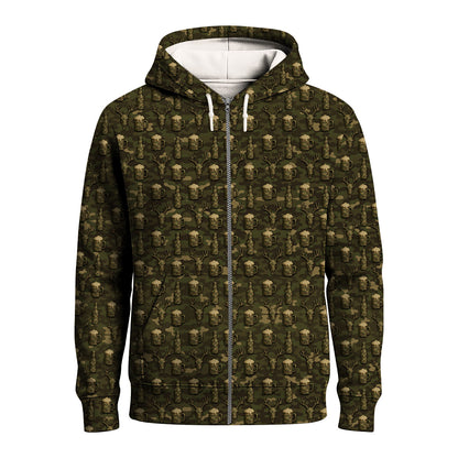 Deer Skull Camo Shirt, Funny Beer Hunting Art