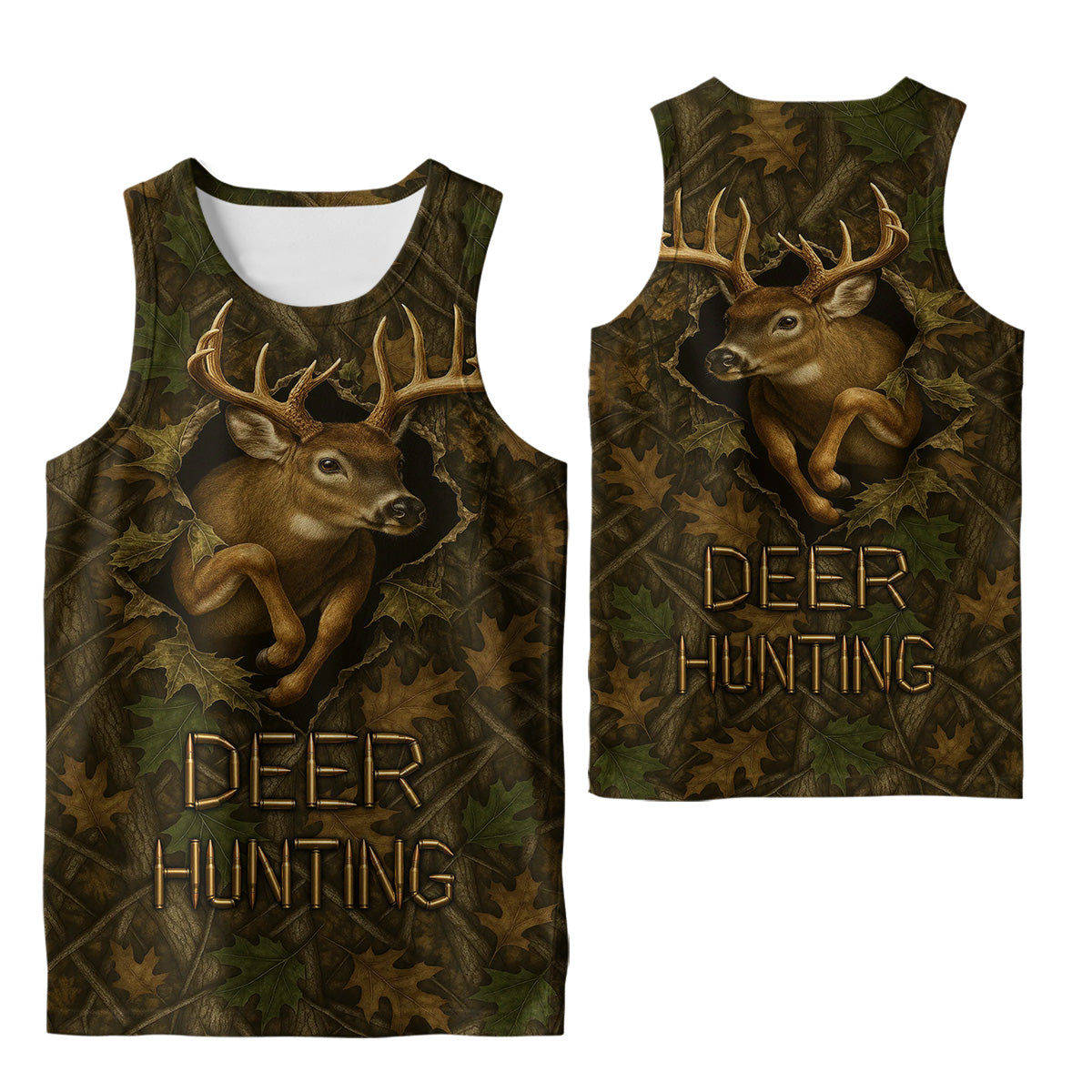 Deer Hunting Hoodie - 3D Buck Camo Forest Design