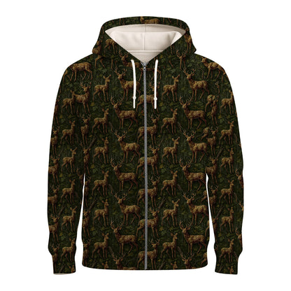 Deer Hunting Camo T-Shirt - Whitetail Buck Woodland Print