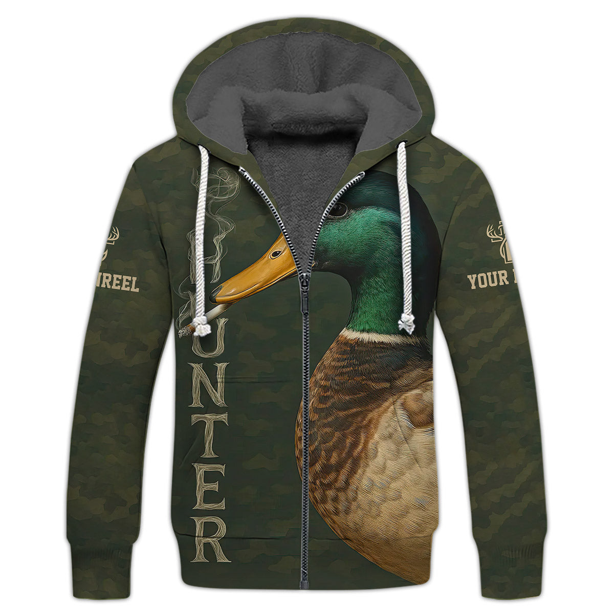 Funny Smoking Duck Shirt, Adult Humor Mallard Hunter