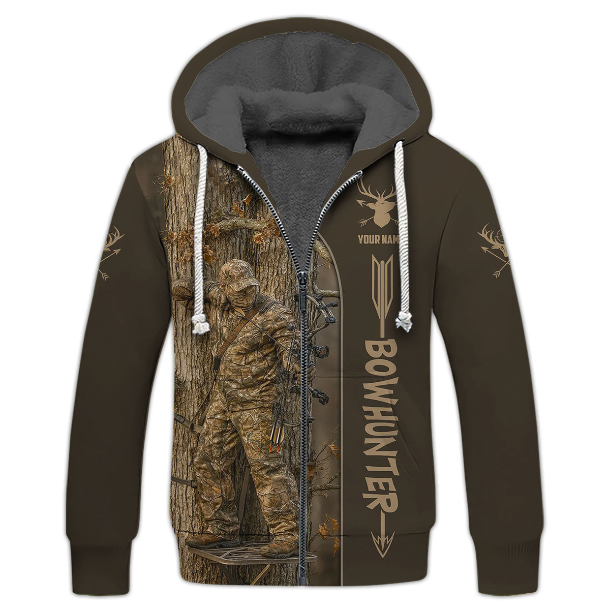 Personalized Bowhunter Pullover Shirt, Custom Hunting Gift