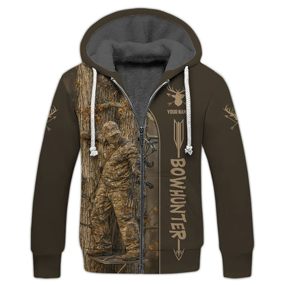Personalized Bowhunter Pullover Shirt, Custom Hunting Gift