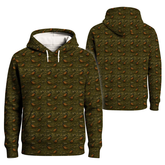 Pheasant Hunting Camo Hoodie, Bird Dog, Upland Hunter Gift