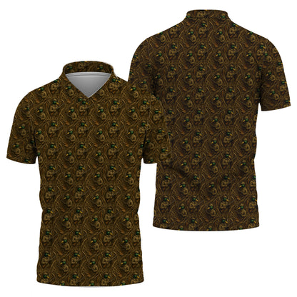 Duck Hunter Camo Tee - Cartoon Mallard with Rifle Pattern