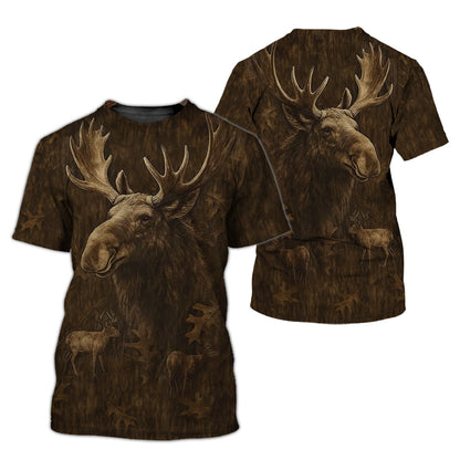 Giant Moose Shirt, Hunting Camo, Alaskan Wildlife Gift