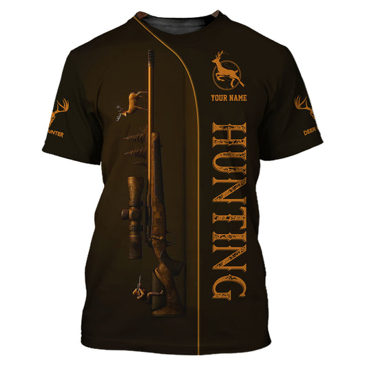 Custom Name Hunting Rifle Deer Shirt, Scope Gun Lover Gift