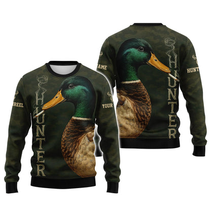 Funny Smoking Duck Shirt, Adult Humor Mallard Hunter