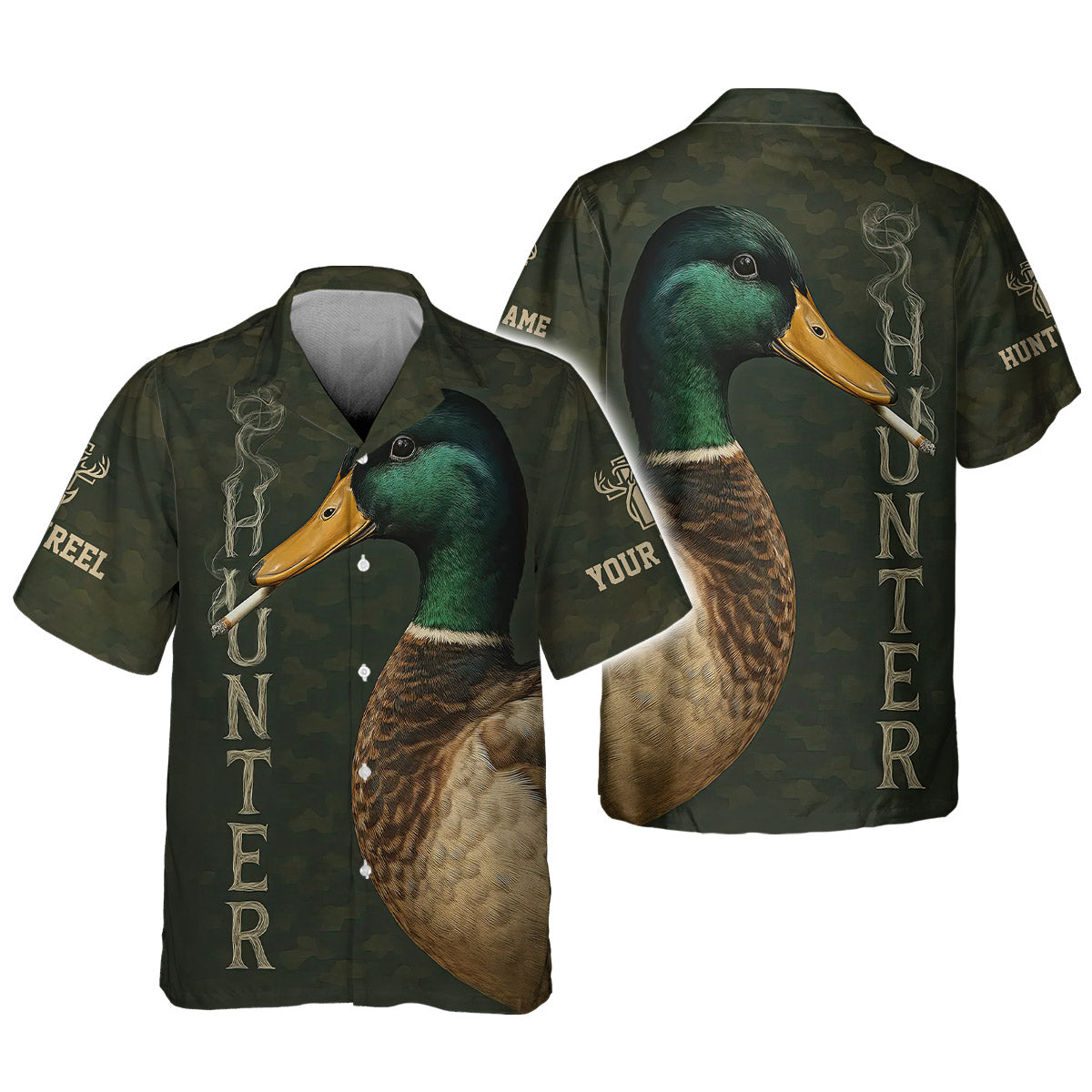 Funny Smoking Duck Shirt, Adult Humor Mallard Hunter