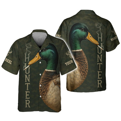 Funny Smoking Duck Shirt, Adult Humor Mallard Hunter