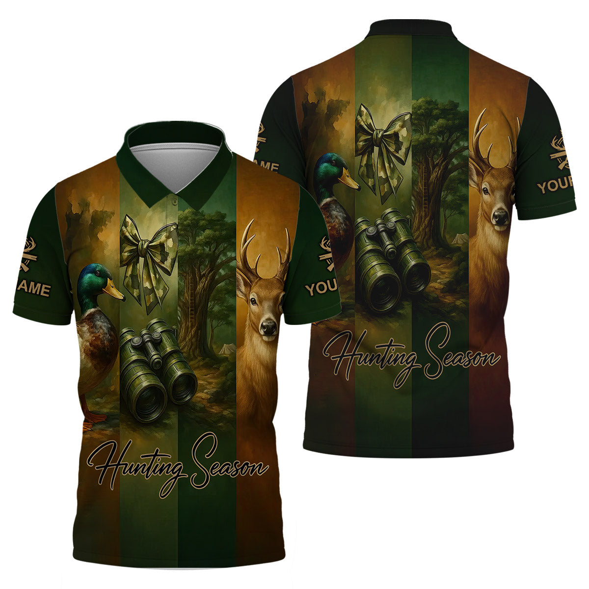 Personalized Hunting Hoodie - Deer & Duck Season Design