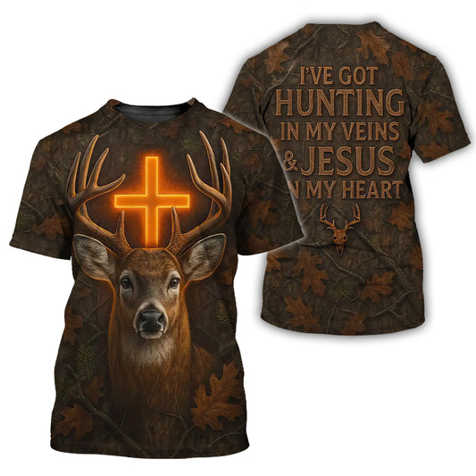 Christian Deer Hunting T-Shirt - Faith & Hunting Design