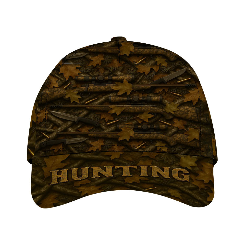 Men's Camo Hunting Cap with Guns