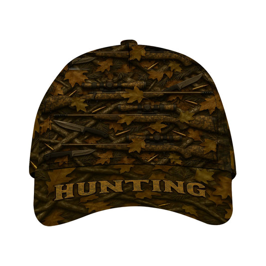 Men's Camo Hunting Cap with Guns