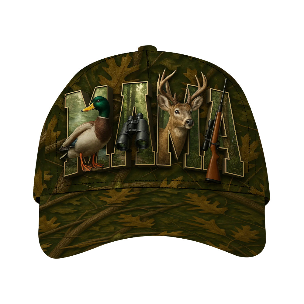 Camo Hunter Mama Hat, Women's Deer & Duck Hunting Cap