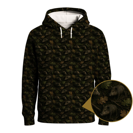Wild Boar Hunting Camo Pullover Shirt