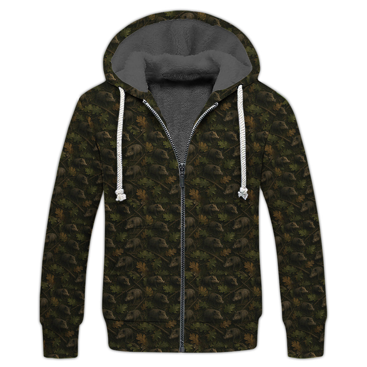 Wild Boar Hunting Camo Pullover Shirt