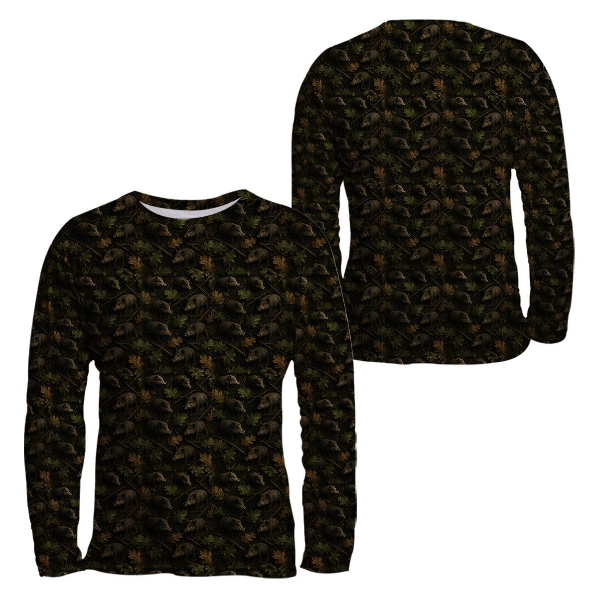 Wild Boar Hunting Camo Pullover Shirt