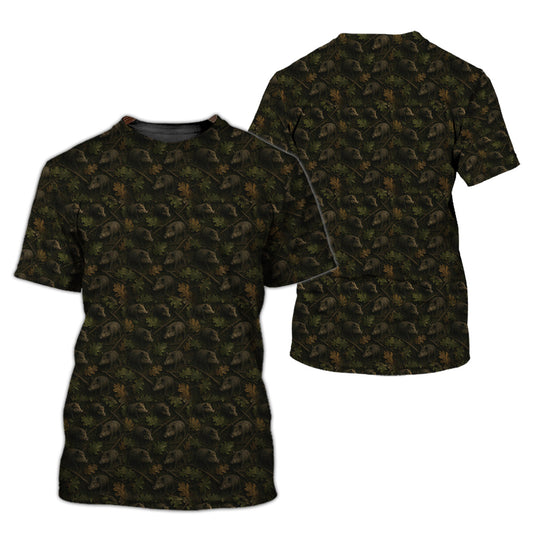 Wild Boar Hunting Camo Pullover Shirt