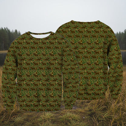 Moose Pattern Camo Hoodie for Hunters – AOP Pullover