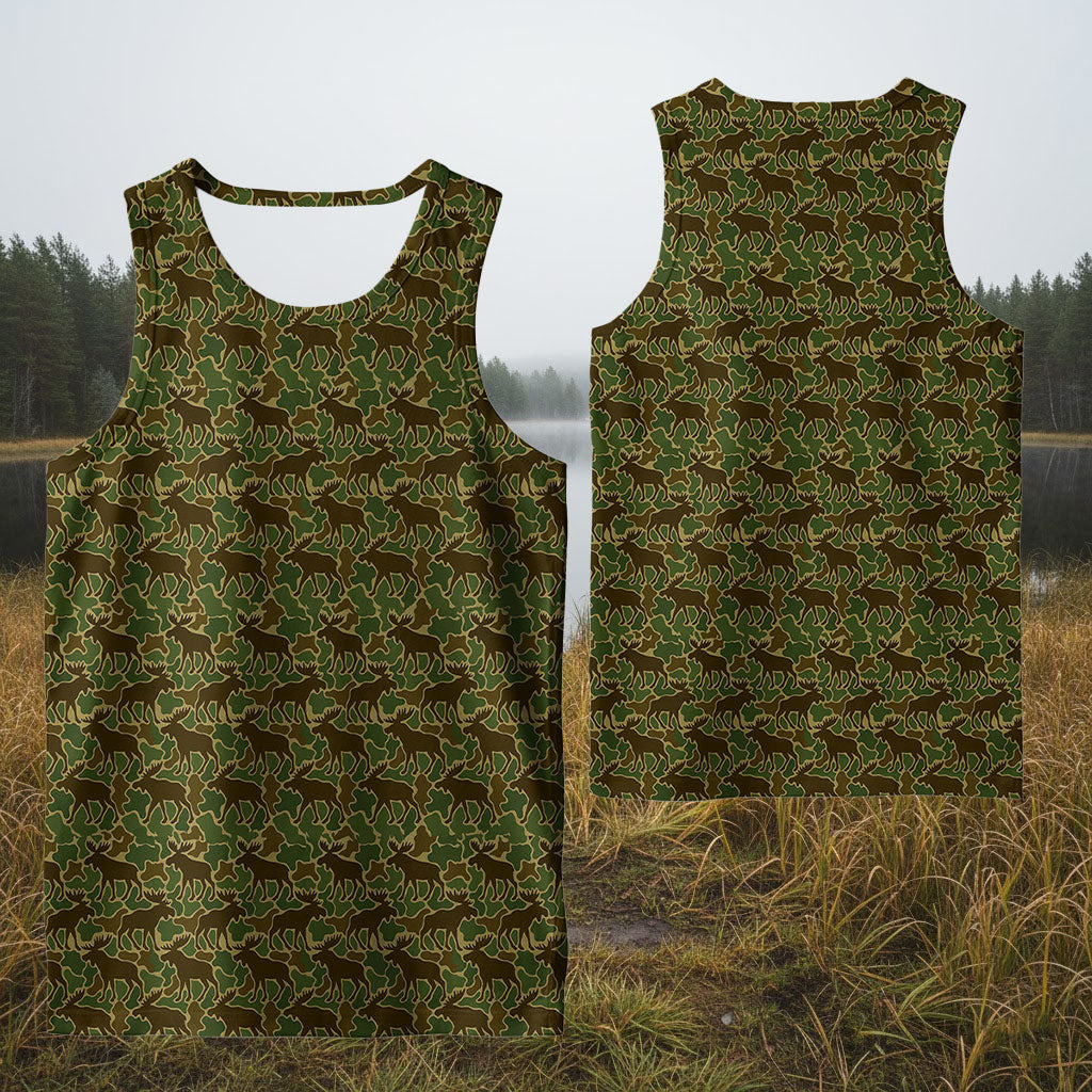 Moose Pattern Camo Hoodie for Hunters – AOP Pullover